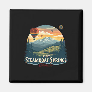Aimant Sources de Steamboat Colorado Ski au coucher du so