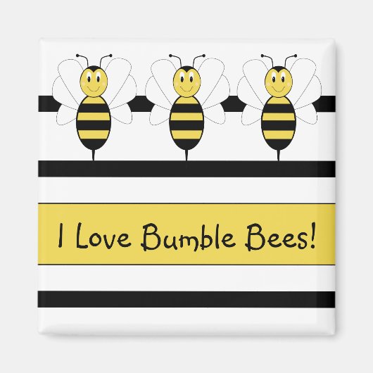 Aimant souriant Bumble Bee personnalisable (Devant)