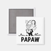 Aimant Souriant de nouveaux t-shirts et cadeaux Papaw (Recto/Verso)