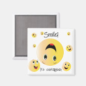 Aimant Souriez. C'est contagieux (Recto/Verso)