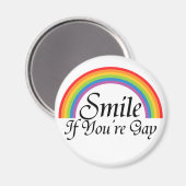 Aimant Souriez si vous êtes gay (Recto/Verso)