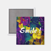 Aimant Sourire coloré (Recto/Verso)