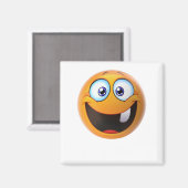 Aimant Sourire sans dents Jaune (Recto/Verso)