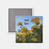 Aimant Sourire Souvent Vivid Fleur Jaune Photo Jardin Fle (Recto/Verso)