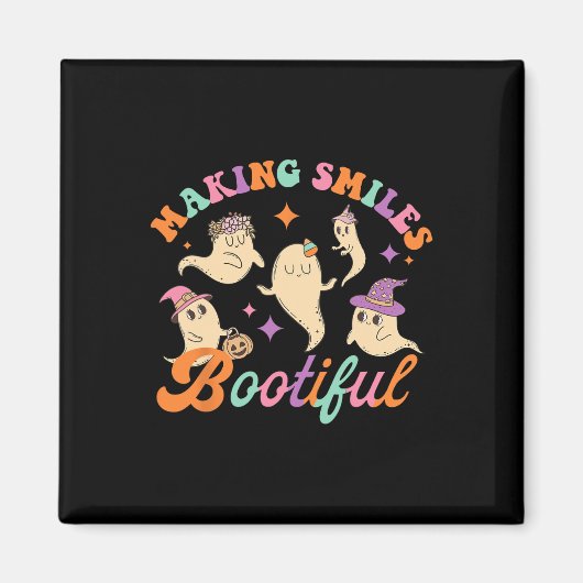 Aimant Sourires Botiful Ghost Dentist Dent Halloween Dent (Devant)