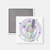 Aimant Souris 2e anniversaire T-shirts et cadeaux (Recto/Verso)