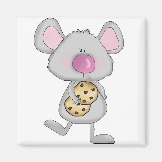 Aimant Souris avec Cookies T-shirts et cadeaux (Devant)