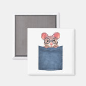 Aimant Souris dans la poche (Recto/Verso)