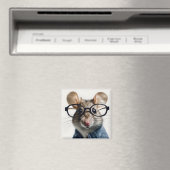 Aimant Souris de champ Portant des lunettes (In Situ (Lave-vaisselle))