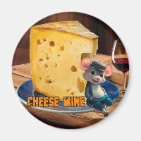 Souris de dessin animé en amour avec une tranche d