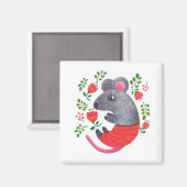 Aimant souris dessinée (Recto/Verso)