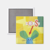 Aimant Souris en jaune (Recto/Verso)