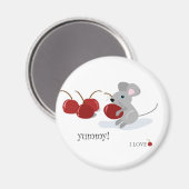 Aimant souris et cerises (Recto/Verso)