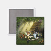 Aimant Souris Fée Et Blanche (Recto/Verso)