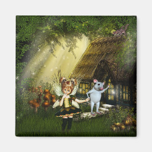Aimant Souris Fée Et Blanche