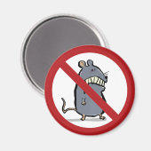 Aimant souris folle : interdit ! (Recto/Verso)