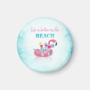 Aimant Souris Mignonne  Plage Élégante