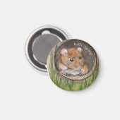 Aimant Souris rustique aquarelle (Recto/Verso)