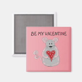 Aimant Souris Valentine (Recto/Verso)