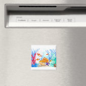 Aimant Sous la mer aquarelle poissons océan mer côtière (In Situ (Lave-vaisselle))