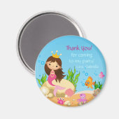 Aimant Sous l'aimant Merci d'anniversaire de la sirène de (Recto/Verso)