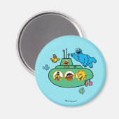 Aimant Sous-marin Cookies Monster and Sesame Pals (Recto/Verso)