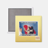 Aimant Sous-sol Chat obtient du charbon (Recto/Verso)