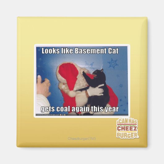 Aimant Sous-sol Chat obtient du charbon (Devant)