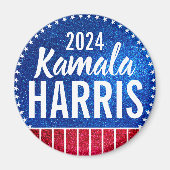 Aimant Soutenez Kamala Harris 2024 Progrès et unité (Devant)