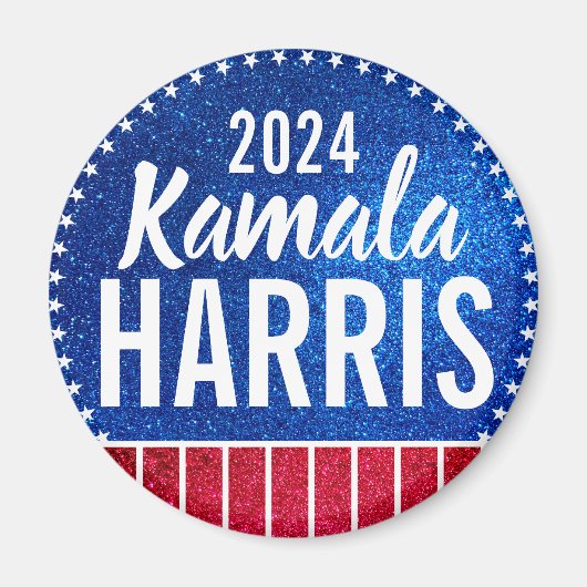 Aimant Soutenez Kamala Harris 2024 Progrès et unité (Devant)