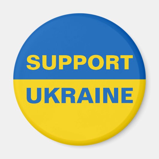 Aimant Soutenez le drapeau ukrainien (Devant)