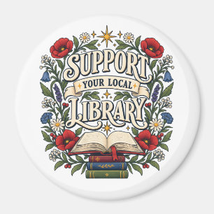 Aimant Soutenez votre bibliothèque locale