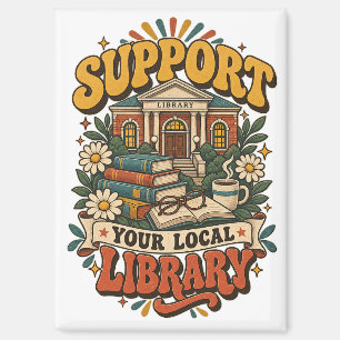 Aimant Soutenez votre bibliothèque locale