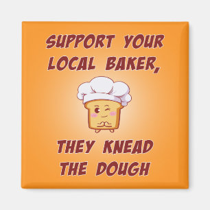 Aimant Soutenez votre boulangerie qu'ils ont pétri la pât
