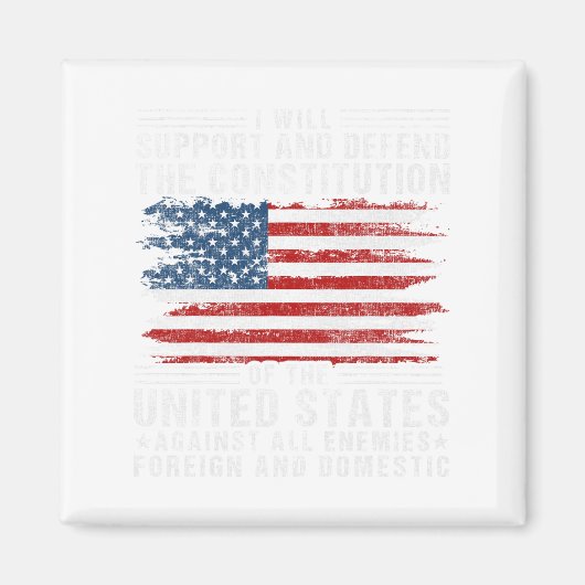 Aimant Soutenir et défendre la Constitution - Drapeau amé (Devant)