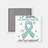 Aimant Soutenir les dons des guerriers du cancer de l'ova (Recto/Verso)