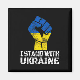 Aimant Soutenir l'Ukraine Je suis avec l'Ukraine Drapeau 