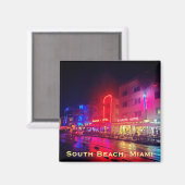Aimant South Beach, Miami, Floride Art Déco (Recto/Verso)