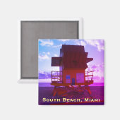 Aimant South Beach, Miami Lifeguard Stand (Ocean Secourt) (Recto/Verso)