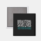 Aimant Soutien à la prévention du suicide Briser la stigm (Recto/Verso)