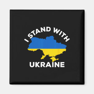 Aimant Soutien à l'Ukraine Je suis avec l'Ukraine Carte u