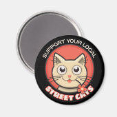 Aimant Soutien à vos chats de rue locaux (Recto/Verso)