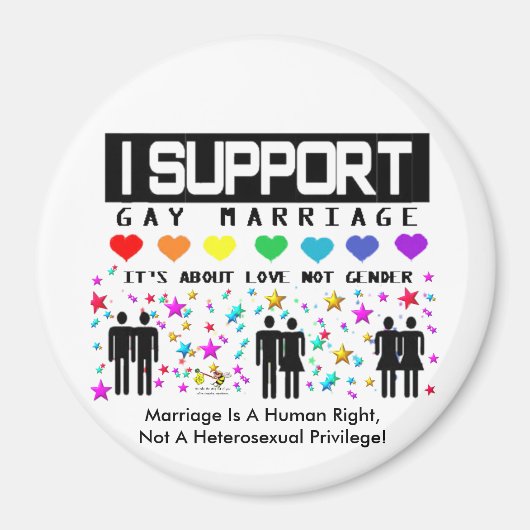 Aimant Soutien au mariage (Devant)