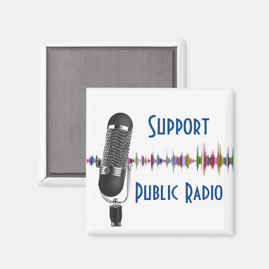 Aimant Soutien de la radio publique (Recto/Verso)