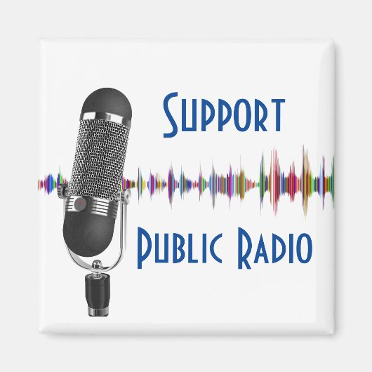 Aimant Soutien de la radio publique (Devant)