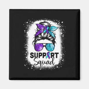 Aimant Soutien Équipe Messy Bun Prévention du suicide