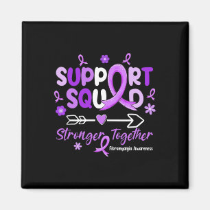 Aimant Soutien Équipe Purple Ribbon Fibromyalgie Sensibil