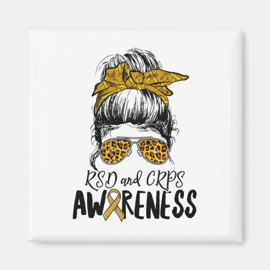 Aimant Soutien Femmes De L'Escadron Leopard Messy Bun Rsd (Devant)