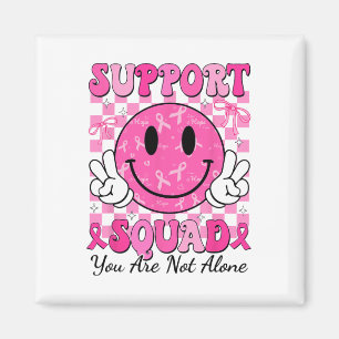 Aimant Soutien Squad Cancer du Sein Sourire Visage rose R