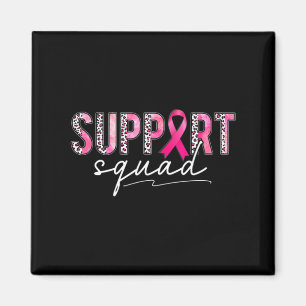 Aimant Soutien Squad Leopard rose Ribbon Cancer du sein A